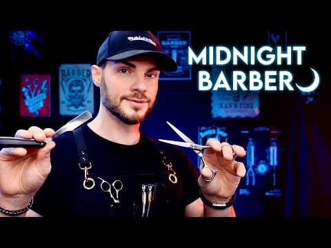 ASMR Midnight Barber 🌙 Realistic Binaural Haircut Triggers for Deep Sleep (4K - Ear to Ear)